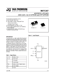 Datasheet M87C257-70F1TR manufacturer STMicroelectronics