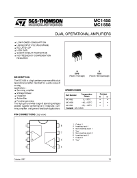 Datasheet MC1458 manufacturer STMicroelectronics