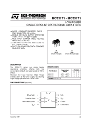 Datasheet MC33171 manufacturer STMicroelectronics