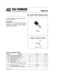 Datasheet MJE210 manufacturer STMicroelectronics