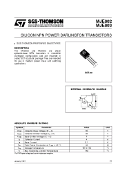 Datasheet MJE802 manufacturer STMicroelectronics