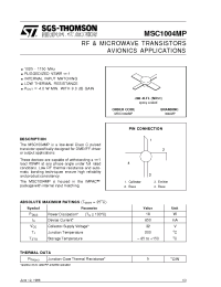 Datasheet MSC1004MP manufacturer STMicroelectronics