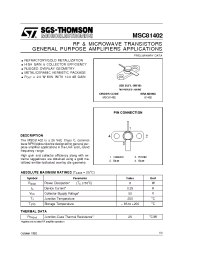 Datasheet MSC81402 manufacturer STMicroelectronics