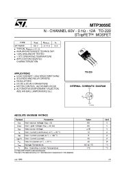 Datasheet MTP3055E manufacturer STMicroelectronics