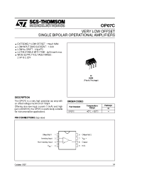 Datasheet OP07CN manufacturer STMicroelectronics