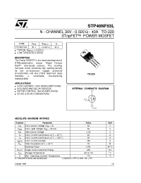 Datasheet P40NF03L manufacturer STMicroelectronics