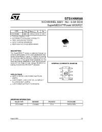 Datasheet S1HNK60 manufacturer STMicroelectronics