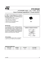 Datasheet S1NK60Z manufacturer STMicroelectronics