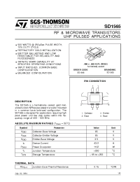 Datasheet SD1565 manufacturer STMicroelectronics
