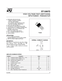 Datasheet ST13007D manufacturer STMicroelectronics
