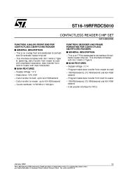 Datasheet ST16RFRDCS010 manufacturer STMicroelectronics