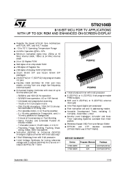 Datasheet ST92186B4 manufacturer STMicroelectronics