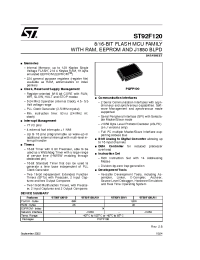 Datasheet ST92F120V9Q7 manufacturer STMicroelectronics