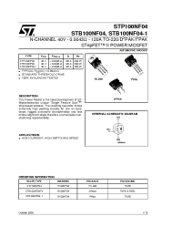Datasheet STB100NF04T4 manufacturer STMicroelectronics