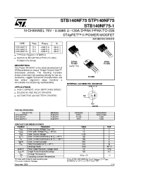 Datasheet STB140NF75 manufacturer STMicroelectronics