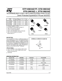 Datasheet STB15NK50ZT4 manufacturer STMicroelectronics