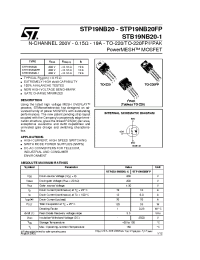 Datasheet STB19NB20-1 manufacturer STMicroelectronics