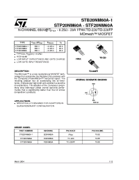Datasheet STB20NM60A-1 manufacturer STMicroelectronics