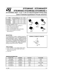 Datasheet STB3NK60Z manufacturer STMicroelectronics