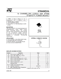 Datasheet STB40NF03L manufacturer STMicroelectronics