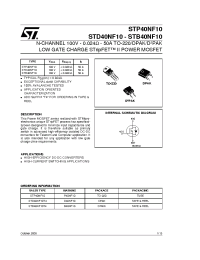 Datasheet STB40NF10T4 manufacturer STMicroelectronics