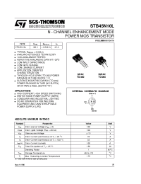 Datasheet STB45N10L manufacturer STMicroelectronics