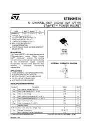 Datasheet STB50NE10 manufacturer STMicroelectronics