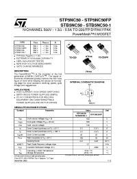 Datasheet STB5NC50 manufacturer STMicroelectronics