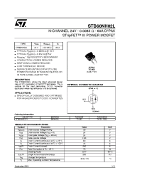 Datasheet STB60NH02LT4 manufacturer STMicroelectronics