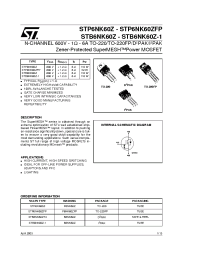 Datasheet STB6NK60Z-1 manufacturer STMicroelectronics