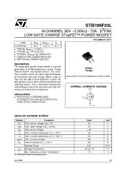 Datasheet STB70NF03L manufacturer STMicroelectronics