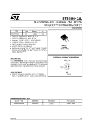 Datasheet STB75NH02LT4 manufacturer STMicroelectronics