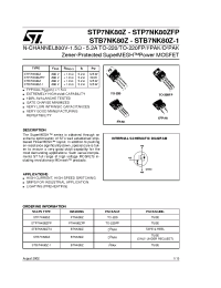 Datasheet STB7NK80Z-1 manufacturer STMicroelectronics