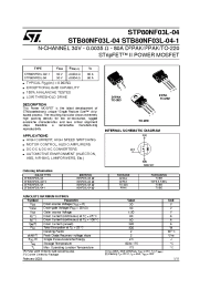 Datasheet STB80NF03L-04-1 manufacturer STMicroelectronics