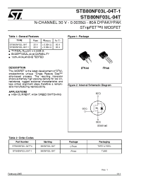 Datasheet STB80NF03L-04T manufacturer STMicroelectronics
