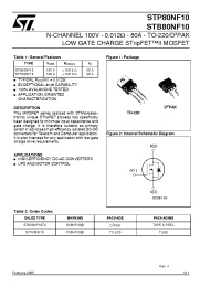 Datasheet STB80NF10 manufacturer STMicroelectronics