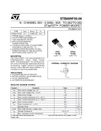 Datasheet STB80NF55-06 manufacturer STMicroelectronics
