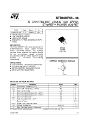 Datasheet STB80NF55L-06 manufacturer STMicroelectronics