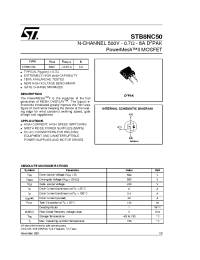 Datasheet STB8NC50 manufacturer STMicroelectronics