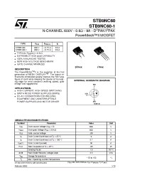 Datasheet STB9NC60 manufacturer STMicroelectronics