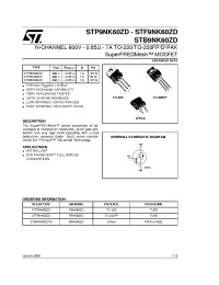 Datasheet STB9NK60ZD manufacturer STMicroelectronics