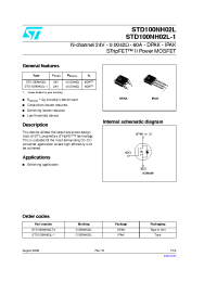 Datasheet STD100NH02L-1 manufacturer STMicroelectronics