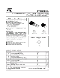 Datasheet STD12NE06L manufacturer STMicroelectronics
