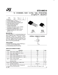 Datasheet STD16NE10 manufacturer STMicroelectronics