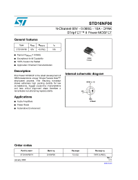 Datasheet STD16NF06T4 manufacturer STMicroelectronics