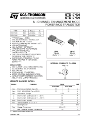 Datasheet STD17N05 manufacturer STMicroelectronics