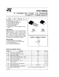Datasheet STD17NE03L manufacturer STMicroelectronics