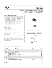 Datasheet STD1802 manufacturer STMicroelectronics