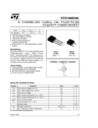 Datasheet STD19NE06L manufacturer STMicroelectronics