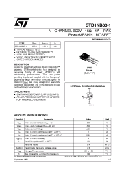 Datasheet STD1NB80-1 manufacturer STMicroelectronics